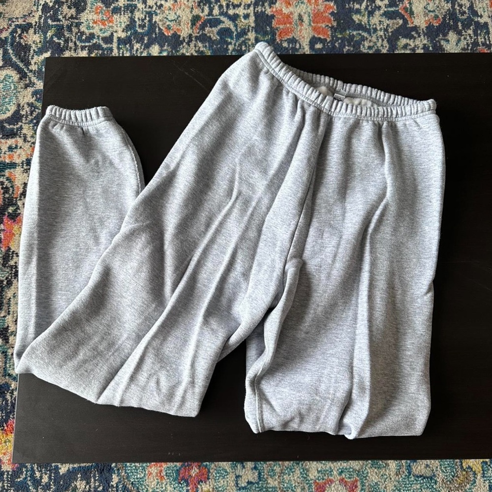 SKIMS grey cotton fleece jogger